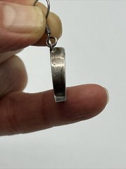 Vtg Sterling Silver 950 Shiva Eye Swirl Shell Drop Dangle Earrings 1.5″