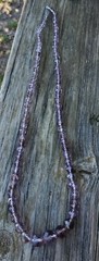 Victorian Hand Carved Faceted Amethyst Bead Necklace