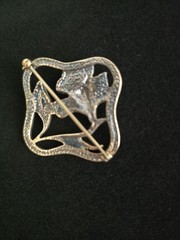 Vintage Art Nouveau Style Floral 925 Silver Open Work Brooch/Pendant 1.5in
