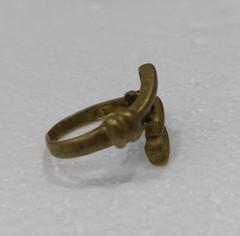 Vintage Moroccan Berber Brass Wrap Engraved Ring Tribal Amazigh Statement