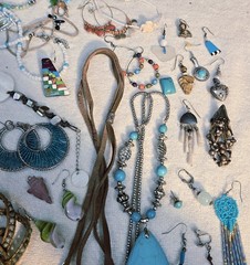 50 Pc Southwest Jewelry Turquoise Amethyst Labradorite Larimar Rhodonite Jasper