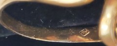 Vintage 14K Yellow Gold Ring Wave shaped with Nugget finish & .40 Carat Diamond