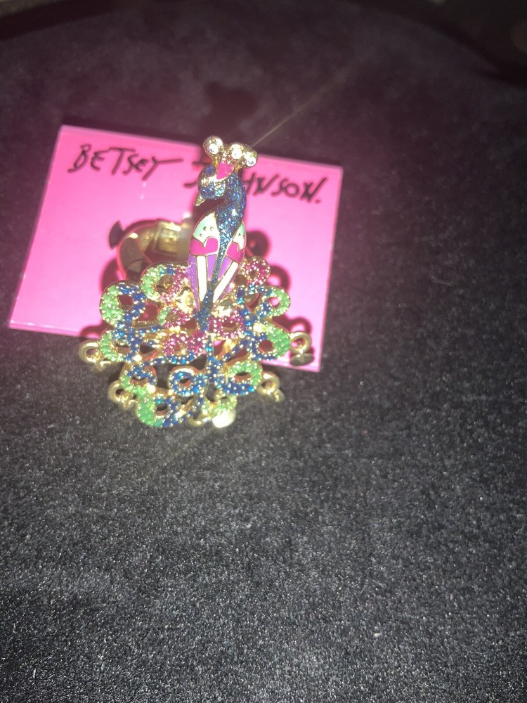 Betsey Johnson Morocco Adventure Peacock Ring Rare – 11