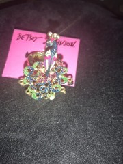 Betsey Johnson Morocco Adventure Peacock Ring Rare – 11