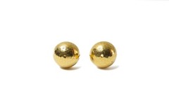 Dior Womens Brushed Gold Domed Round Textured Clip-on Earrings