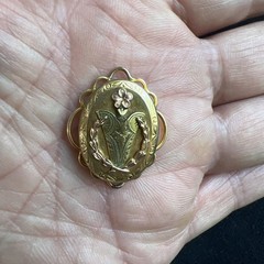 Vintage PR ST Co Locket Pendant 12k GF Two Toned Keepsake Providence Stock Co