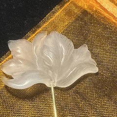 Revlon Hibiscus Lucite Flower Floral Stick Pin jontune perfume giveaway Hat pin