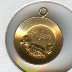 Nice Pair of Yukon Gold Pan w/Nuggets / Earrings or Pendants 10Kt