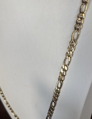 Vintage Signed 20in. Gold Tone- 5mm Figaro Chain NWT