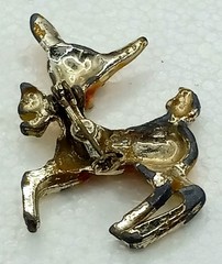 Vintage Mid Century Enamel DEER Brooch, Reindeer Scatter Pin 1940s To The 1960s