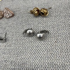 Vintage Earring Lot Clip Ons Pierced Screw Back Dangle Hoops 15 Pair