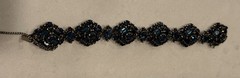 Vintage Signed Hollycraft Mid Century Copyright 1954 Blue Rhinestone Bracelet