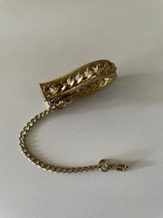 Vintage 1950s 1970s Chain Detail Glove Clip Gold Tone