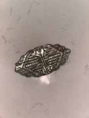 Vintage 1930s Art Deco Rhinestone Statement Brooch Pin Geometric Baguette Clear