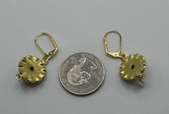 Vintage Upcycled Made with Pastel Swarovski Crystals Goldtone Leverback Earrings