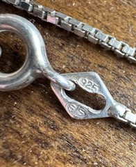 Vintage Silpada Israel 925 Sterling Silver Modernist Pendant w/ Italy GMG Chain