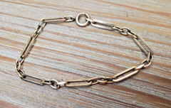 Vintage 12K Gold Filled Oval Link Chain Bracelet