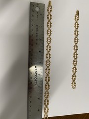 Vintage Avon Gold Link Barbell Necklace & Bracelet Set 16.5” and 7” EUC
