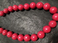 Vintage women’s beads Red color Soviet Made in the USSR Rare