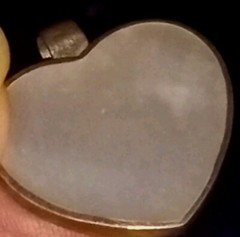Heart Shaped Mother Of Pearl 925 Pendant No Chain Lots Of Markings Unique Beauty