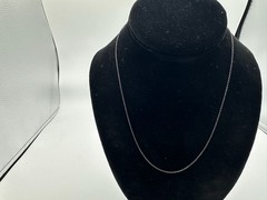 1.03g Vintage Sterling Silver 925 Delicate Cable Chain Necklace 18 in M