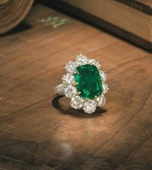 Art Deco 5.30 Ct Green Emerald Antique Vintage Engagement Ring 925 Silver