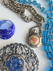 Vintage Jewelry Lot Deco Nouveau Brooch Necklace Earrings 1920-1960’s