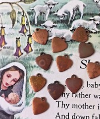 Vintage brass heart settings,Blank Hearts Settings,Vintage Charm Cabochon #997B