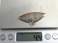Artisan Signed AC 1996 Sterling Silver Modernist Brooch Handmade Pin 925 4.4g