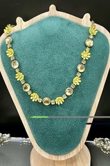 Summer Yellow Daisy Cabochon & Rhinestone MCM STYLE NECKLACE Bracelet set Choker