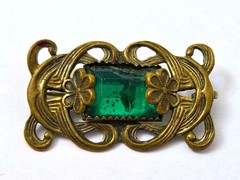 Vintage Czech Glass Pin, 1930’s Vintage Jewelry