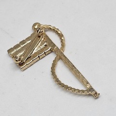 Vintage Rhinestone Gold Tone American Flag Brooch 80s/90s Patriotic Pin Jewelry