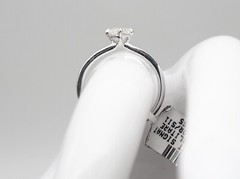 New $4350 .55ct Si1 H IDEAL CUT Hearts on Fire 18k White Gold Wedding Ring