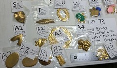 Vtg Lot #73 Miriam Haskell Stamping Findings Jewelry Design Craft Turtle Bug bow