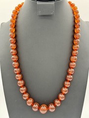 Antique Vintage Estate Jewelry HONEY Cherry BALTIC AMBER NECKLACE 74+ Grams