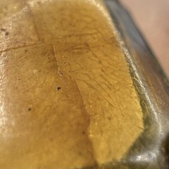 Vintage Hong Kong Large Honey Amber Color Resin Cabochon Ring Size 8.75