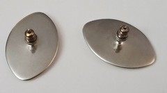 Vintage 1980’s 1990’s Enamel Over Silver Metal Abstract Colorful Floral Earrings