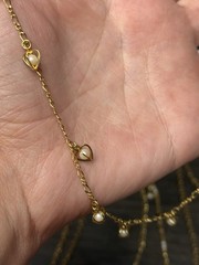 Vintage Lot of 6 Gold Tone Necklaces with Faux Pearls Jewelry