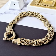 Vintage Sterling Silver Chain Bracelet Signed Made in Italy 16 grams