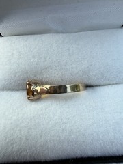Vintage 14k Rose Gold Madeira 1ct Citrine Oval Solitaire Ring Size 6.25 2.2 Gram