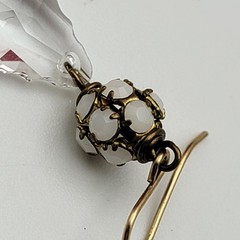 Vintage 14K Gold Filled Clear Crystal Drop Earrings 1″ French Wire
