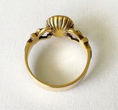 Antique 15k Georgian Yellow Gold Amethyst Ring