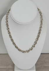 Vintage Sterling Silver BOROX 69⅕g Heavy Rolo Link 18″ Chain Toggle Necklace 925