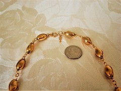 Vintage Trifari Necklace With Wrapped Gold Tone Beads 32 In. KJ