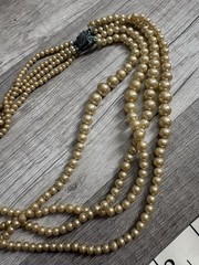 Vintage Valencia Elgin American Faux Pearl Necklace Set 4 Strands w/ Box 1950s
