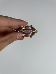 Czech Republic Vintage brooch – Vintage USSR jewelry – soviet – purple stone