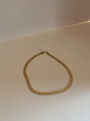 Vintage Gold Tone Nugget Necklace 17 Inches Used In Great Condition Costume