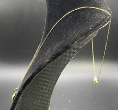 Vintage Marathon 14K Solid Gold Puffy Heart 12K GF Crown Chain Necklace Set