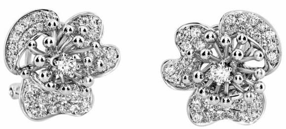 ESTATE .99CT DIAMOND 14KT WHITE GOLD 3D ROUND ROSE FLOWER CLIP ON STUD EARRINGS