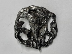 Cardinal BIRDS AND BLOOMS Limited Edition 1999 Vintage Pin Silver Leaves